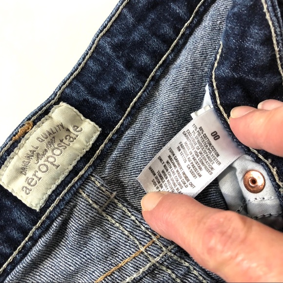 Aeropostale Low Rise Stretch Jean Shorts - Picture 4 of 7